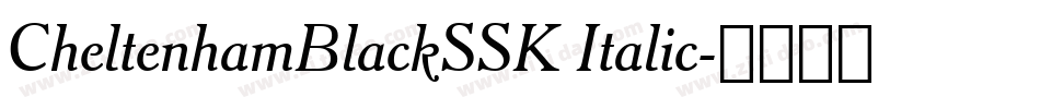 CheltenhamBlackSSK Italic字体转换